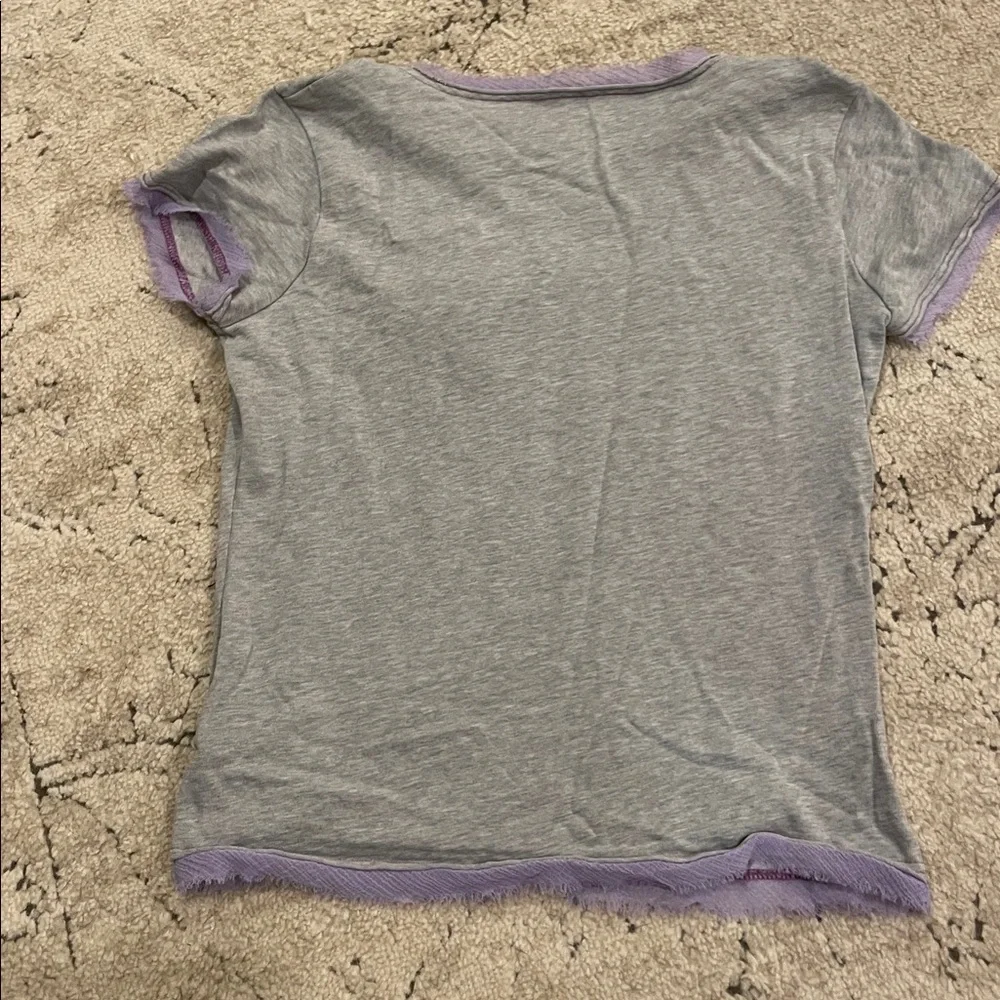 American Girl Gray and Purple Dog Tee